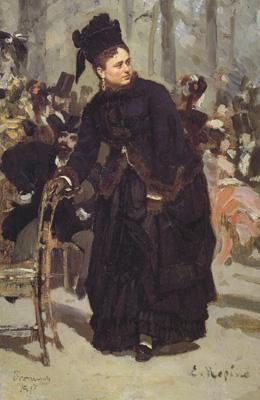llya Yefimovich Repin Woman Leaning on the Back of a Chair (study for Paris Cafe) (nn02)